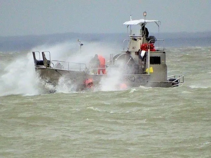 Fishing boat out at sea